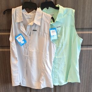 Columbia Button Down Set Of Two Tanks
